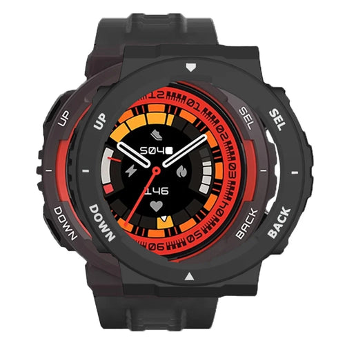For Huami Amazfit Active Edge A2212 PC Frame Half Cover Smart Watch Bumper Case - Black / White - 1