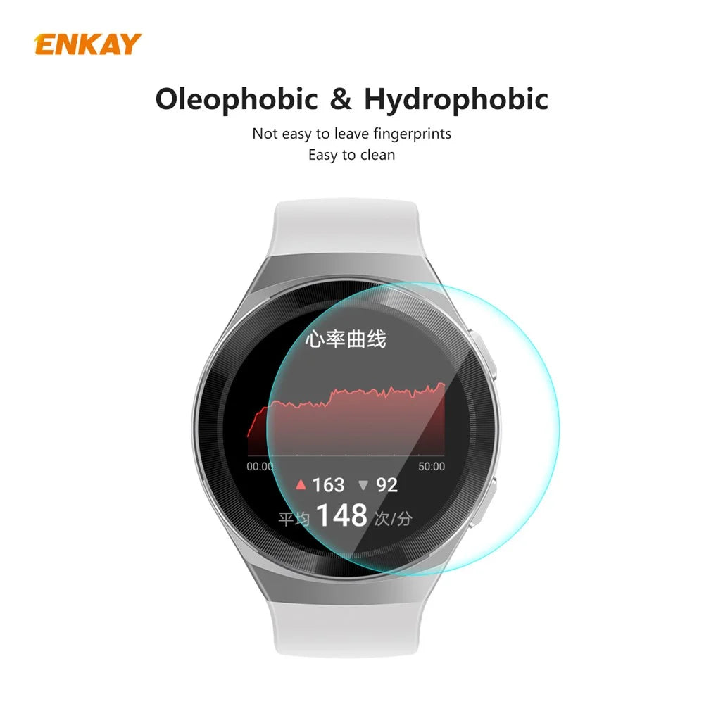 HAT PRINCE 0.2mm 9H 2.15D Tempered Glass Screen Film for Huawei Watch GT 2e 46mm Vitality Edition - 4