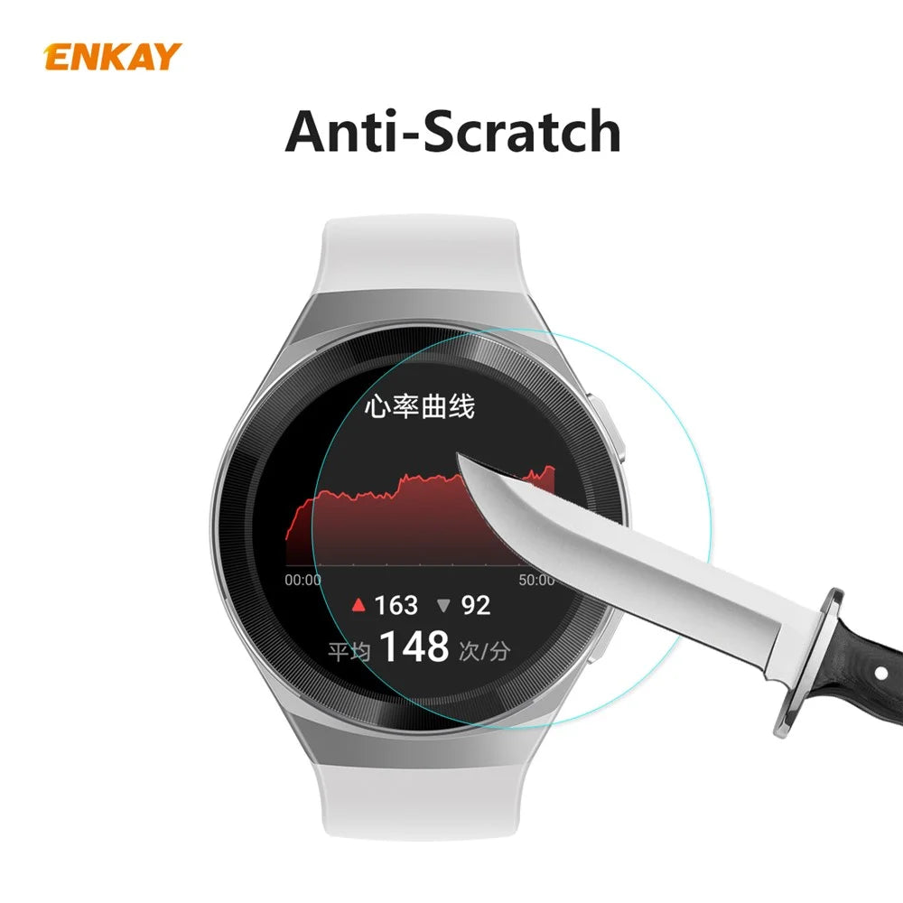 HAT PRINCE 0.2mm 9H 2.15D Tempered Glass Screen Film for Huawei Watch GT 2e 46mm Vitality Edition - 5