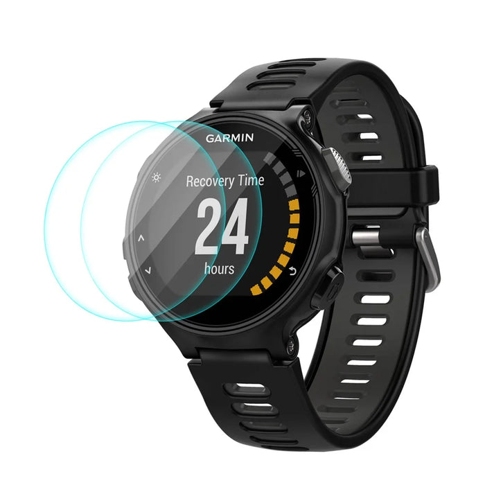 HAT PRINCE 2Pcs/Pack 0.2mm 9H 2.15D Tempered Glass Screen Films for Garmin Forerunner 735 / 735XT - 1