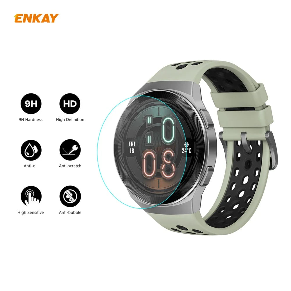 HAT PRINCE 2Pcs/Pack 0.2mm 9H 2.15D Tempered Glass Screen Films for Huawei Watch GT 2e 46mm Vitality Edition - 2