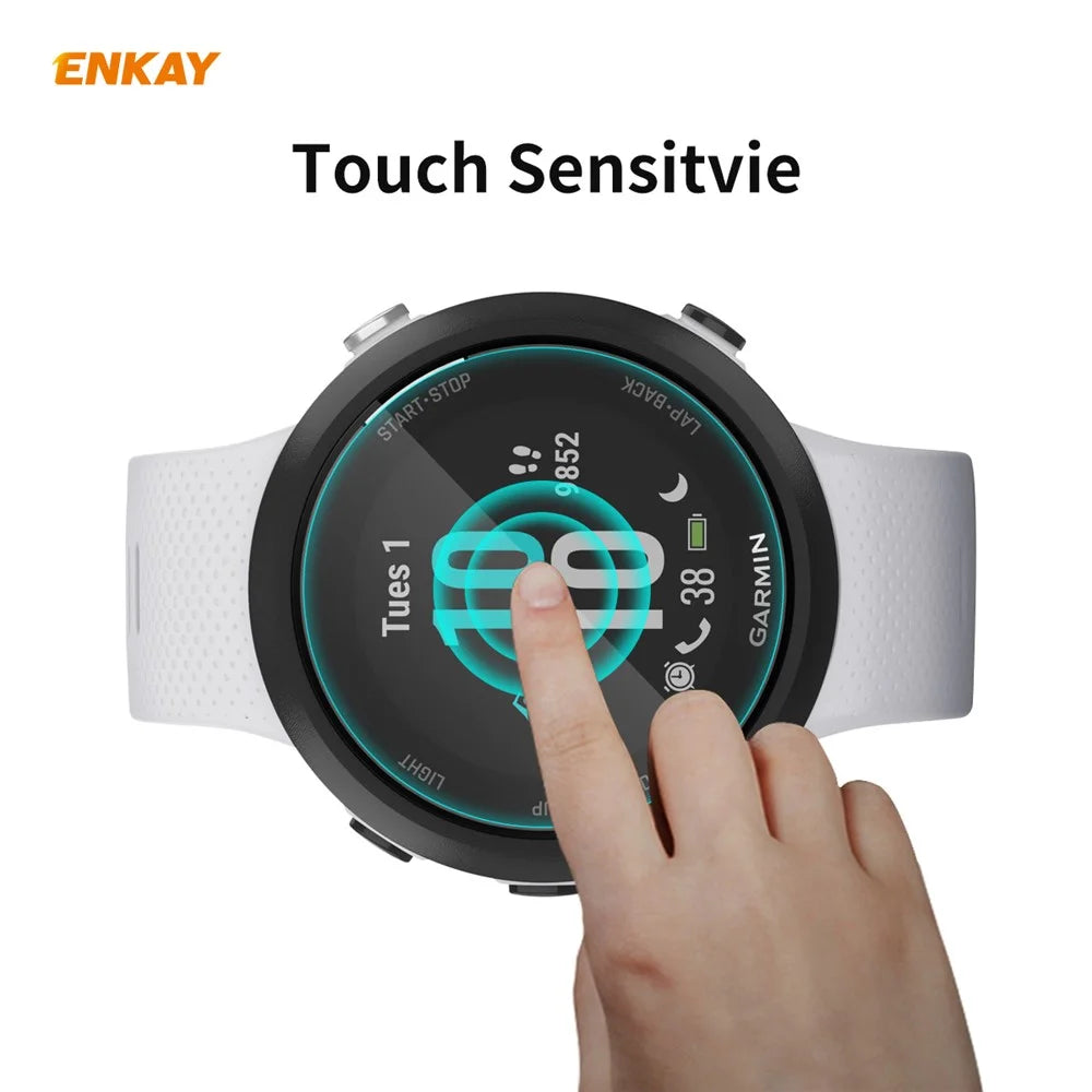 ENKAY HAT PRINCE 0.2mm Tempered Glass Screen Film 9H 2.15D for Garmin Swim 2 - 3