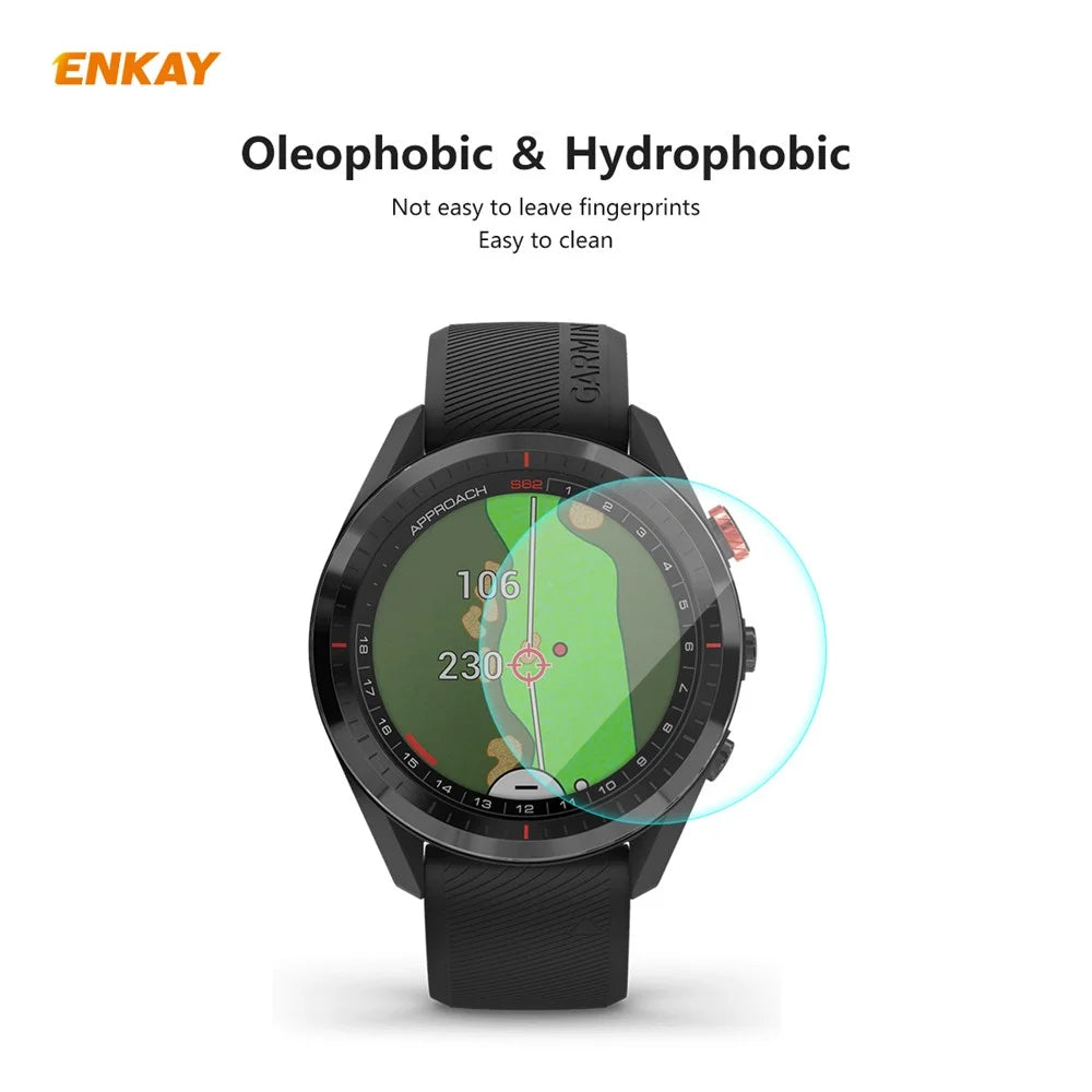 ENKAY HAT PRINCE 0.2mm Tempered Glass Screen Film 9H 2.15D for Garmin Approach S62 - 4