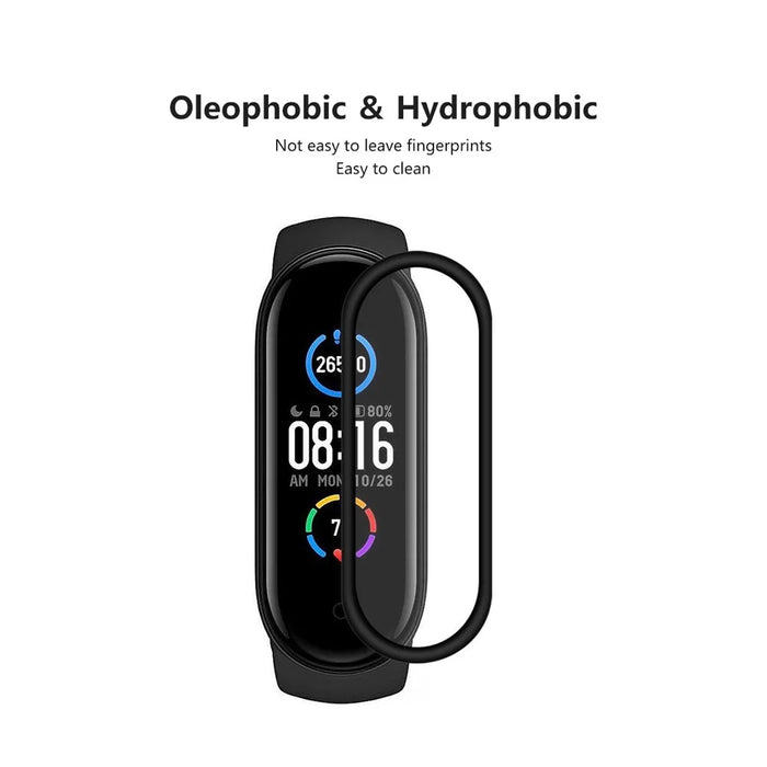 ENKAY HAT PRINCE 2Pcs Curved Edge PC + PMMA Screen Protector Full Glue for Xiaomi Mi Band 5 / 6 Complete Covering - 4