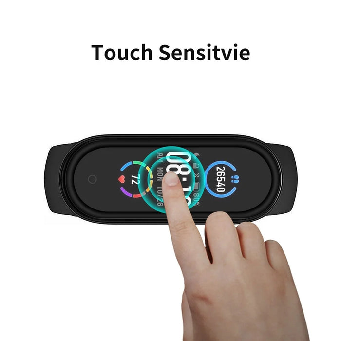 ENKAY HAT PRINCE 2Pcs Curved Edge PC + PMMA Screen Protector Full Glue for Xiaomi Mi Band 5 / 6 Complete Covering - 6