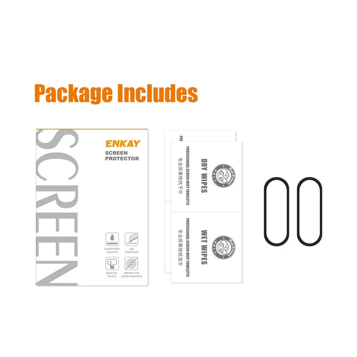 ENKAY HAT PRINCE 2Pcs Curved Edge PC + PMMA Screen Protector Full Glue for Xiaomi Mi Band 5 / 6 Complete Covering - 7