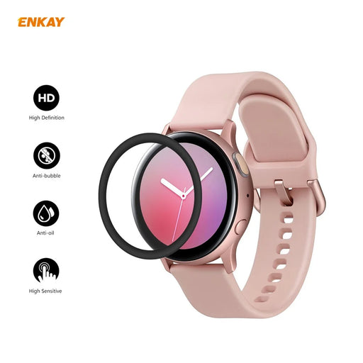 2Pcs/Set ENKAY HAT PRINCE 3D PC Edge + PMMA Full Size Screen Film for Samsung Galaxy Watch Active2 40mm - 2