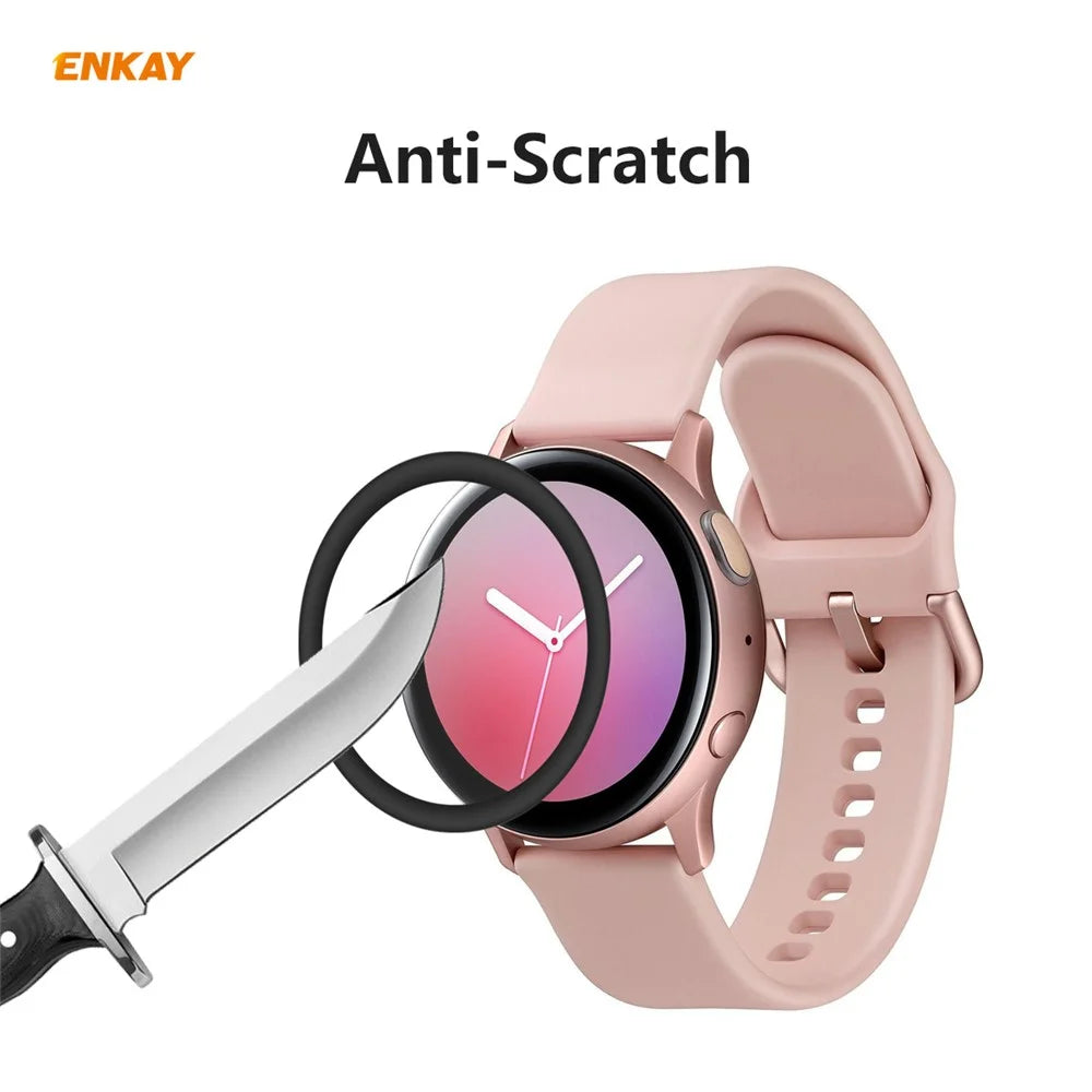 2Pcs/Set ENKAY HAT PRINCE 3D PC Edge + PMMA Full Size Screen Film for Samsung Galaxy Watch Active2 40mm - 4