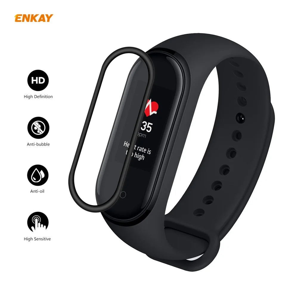 2Pcs/Set ENKAY HAT PRINCE 3D PC Edge + PMMA Full Size Screen Protection Film for Xiaomi Mi Band 4 - 2