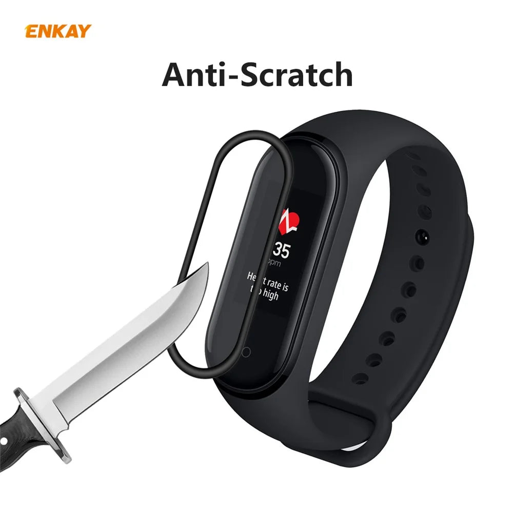 2Pcs/Set ENKAY HAT PRINCE 3D PC Edge + PMMA Full Size Screen Protection Film for Xiaomi Mi Band 4 - 4