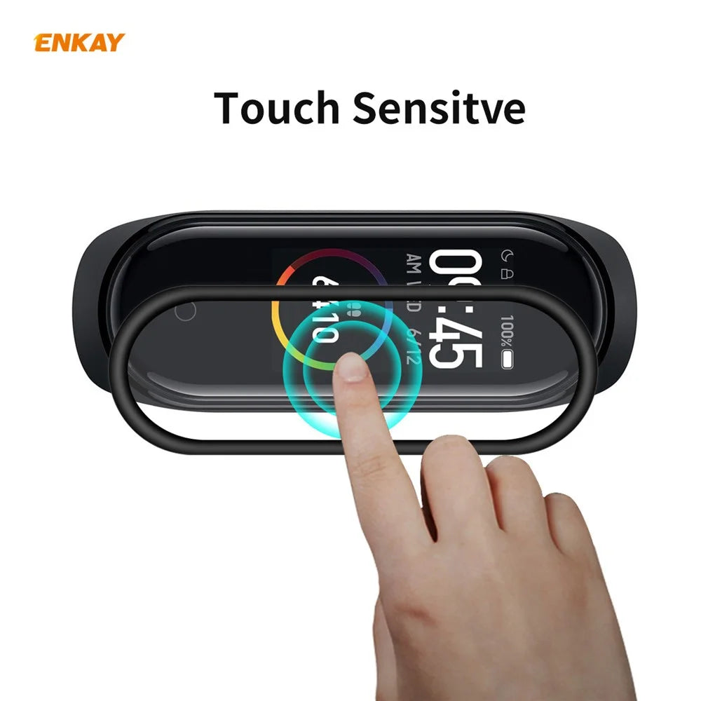 2Pcs/Set ENKAY HAT PRINCE 3D PC Edge + PMMA Full Size Screen Protection Film for Xiaomi Mi Band 4 - 5