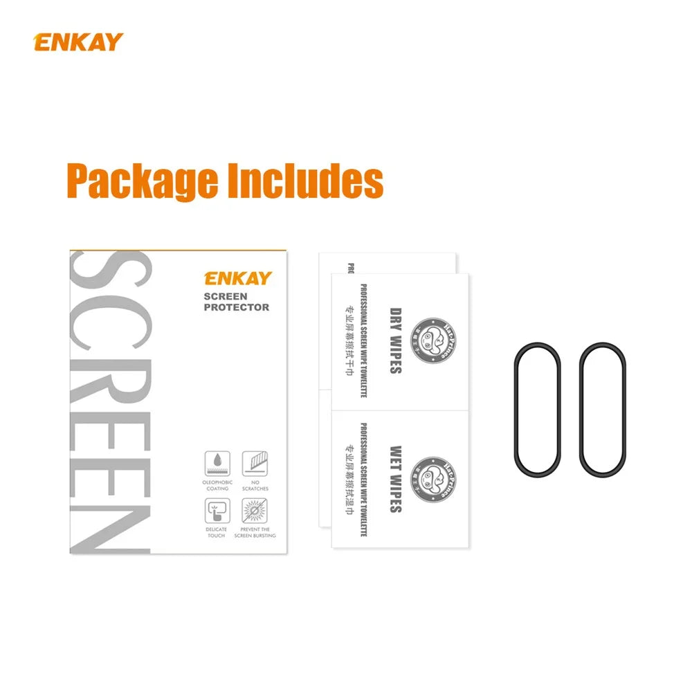 2Pcs/Set ENKAY HAT PRINCE 3D PC Edge + PMMA Full Size Screen Protection Film for Xiaomi Mi Band 4 - 7