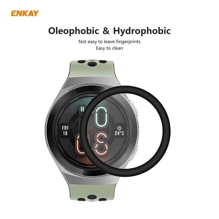 2Pcs/Set ENKAY HAT PRINCE 3D PC Edge + PMMA Full Screen Protector for Huawei Watch GT 2e 46mm - Without Scale - 4