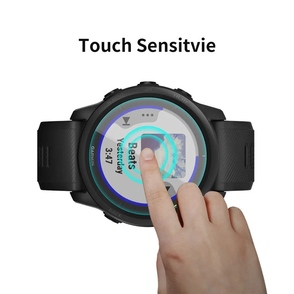 5Pcs / Set ENKAY HAT PRINCE 0.2mm 9H 2.15D Arc Edge Tempered Glass Watch Screen Film for Garmin Forerunner 745 - 3