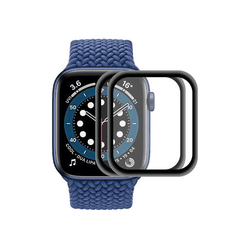 HAT PRINCE 2Pcs / Set 0.2mm 9H Full Covering 3D Aluminum Alloy Edge Tempered Glass Screen Protector for Apple Watch Series SE3 / SE2 / SE1 / 6 / 5 / 4 40mm - 1