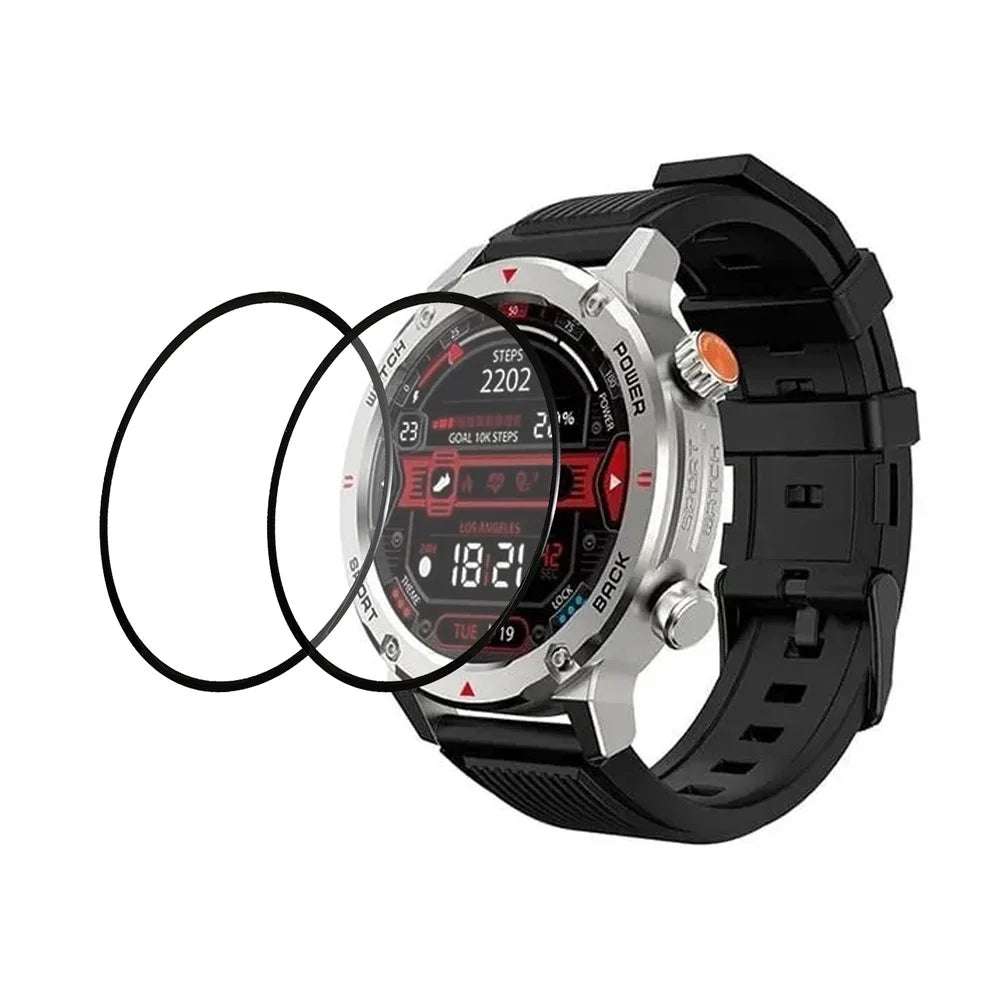 2Pcs / Pack For Imilab Imiki D2 PMMA Watch Screen Protector HD Clear Film (Black Edge) - 1
