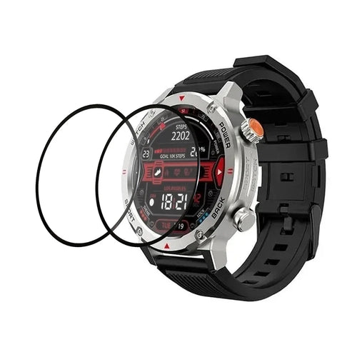 2Pcs / Pack For Imilab Imiki D2 PMMA Watch Screen Protector HD Clear Film (Black Edge) - 1