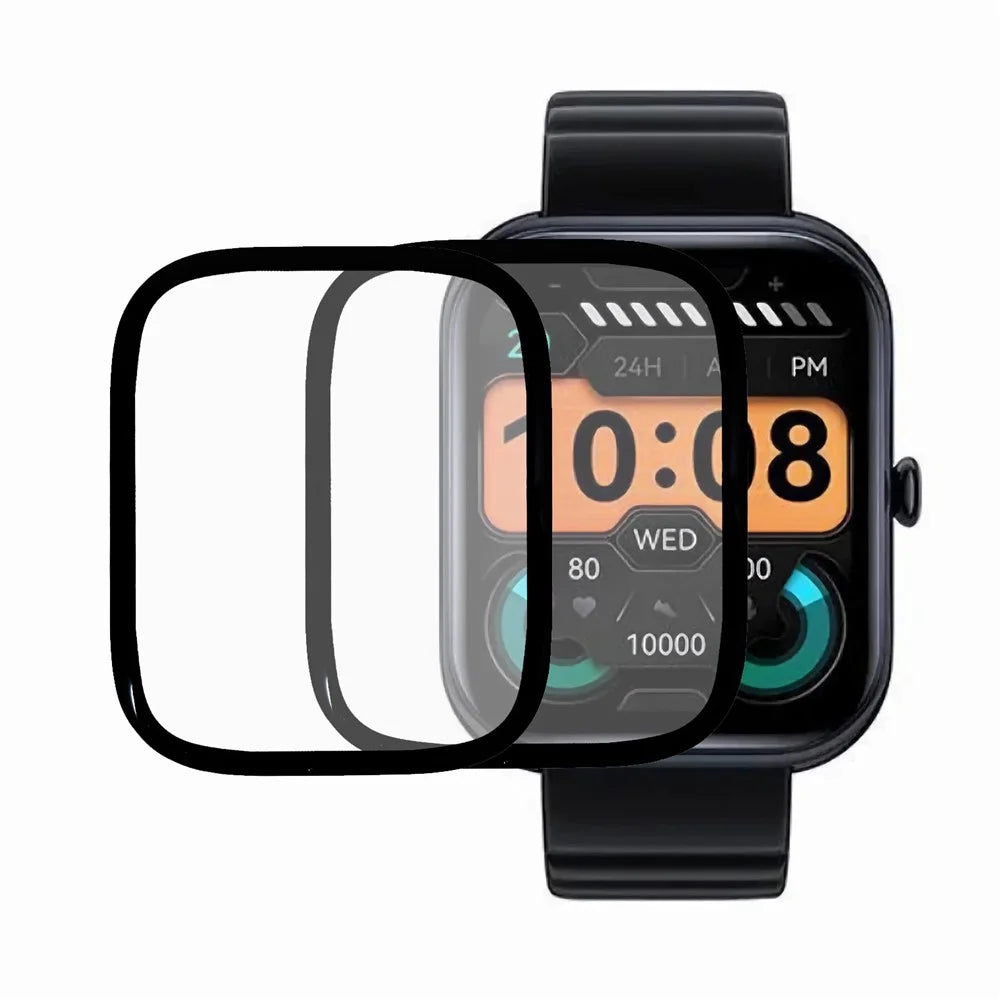 2Pcs / Pack For Haylou RS4 Max Screen Protector Anti-Scratch PMMA Watch Film (Black Edge) - 1