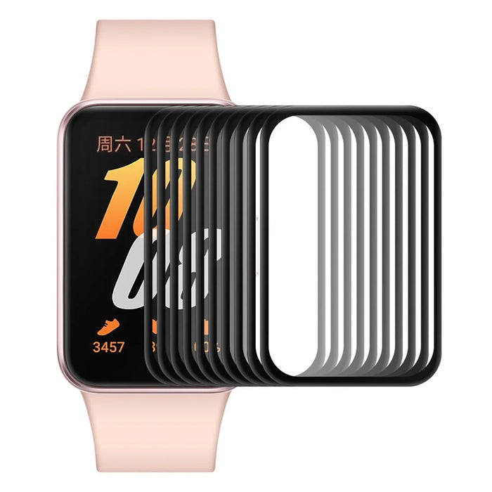 ENKAY HAT PRINCE 10Pcs For Samsung Galaxy Fit3 Screen Protector 3D Curved Edge PMMA Watch Film - 1