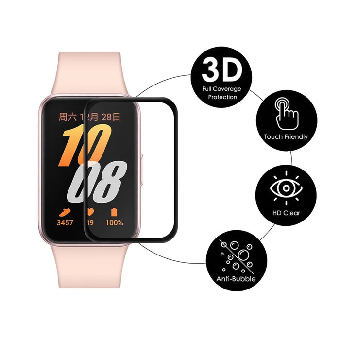 ENKAY HAT PRINCE 5Pcs For Samsung Galaxy Fit3 Watch Screen Protector 3D Curved PC Edge Film - 2