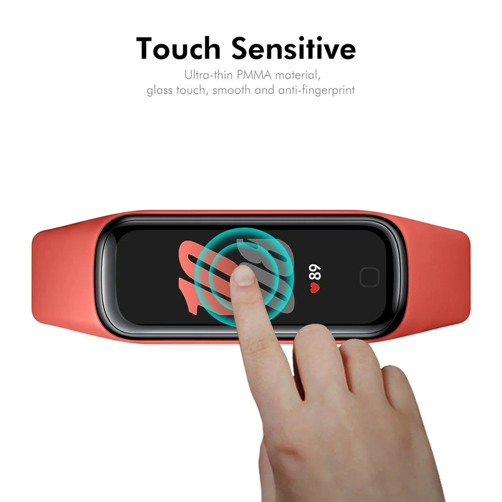 ENKAY HAT PRINCE 5Pcs For Samsung Galaxy Fit2 PMMA Screen Protector+PC Edge 3D Curved Watch Film - 4