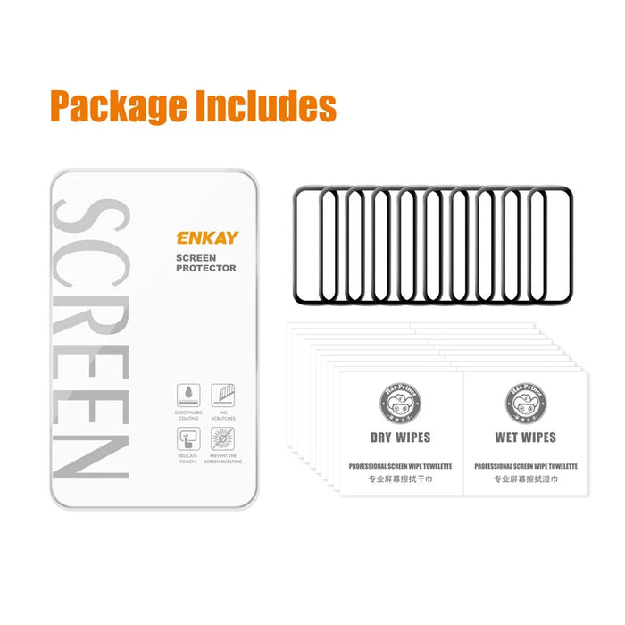 ENKAY HAT PRINCE 10Pcs For Samsung Galaxy Fit2 Screen Protector PC Curved Edge + PMMA Watch Film - 6
