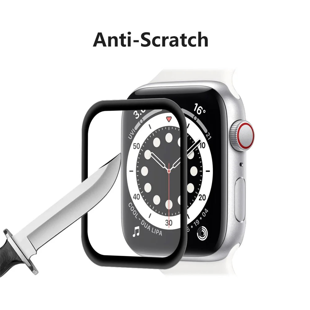 2Pcs / Pack HAT PRINCE 3D Full Size PET Curved Hot Bending HD Screen Protector for Apple Watch SE3 / SE2 / SE1 / 6 / 5 / 4 44mm - Black - 5