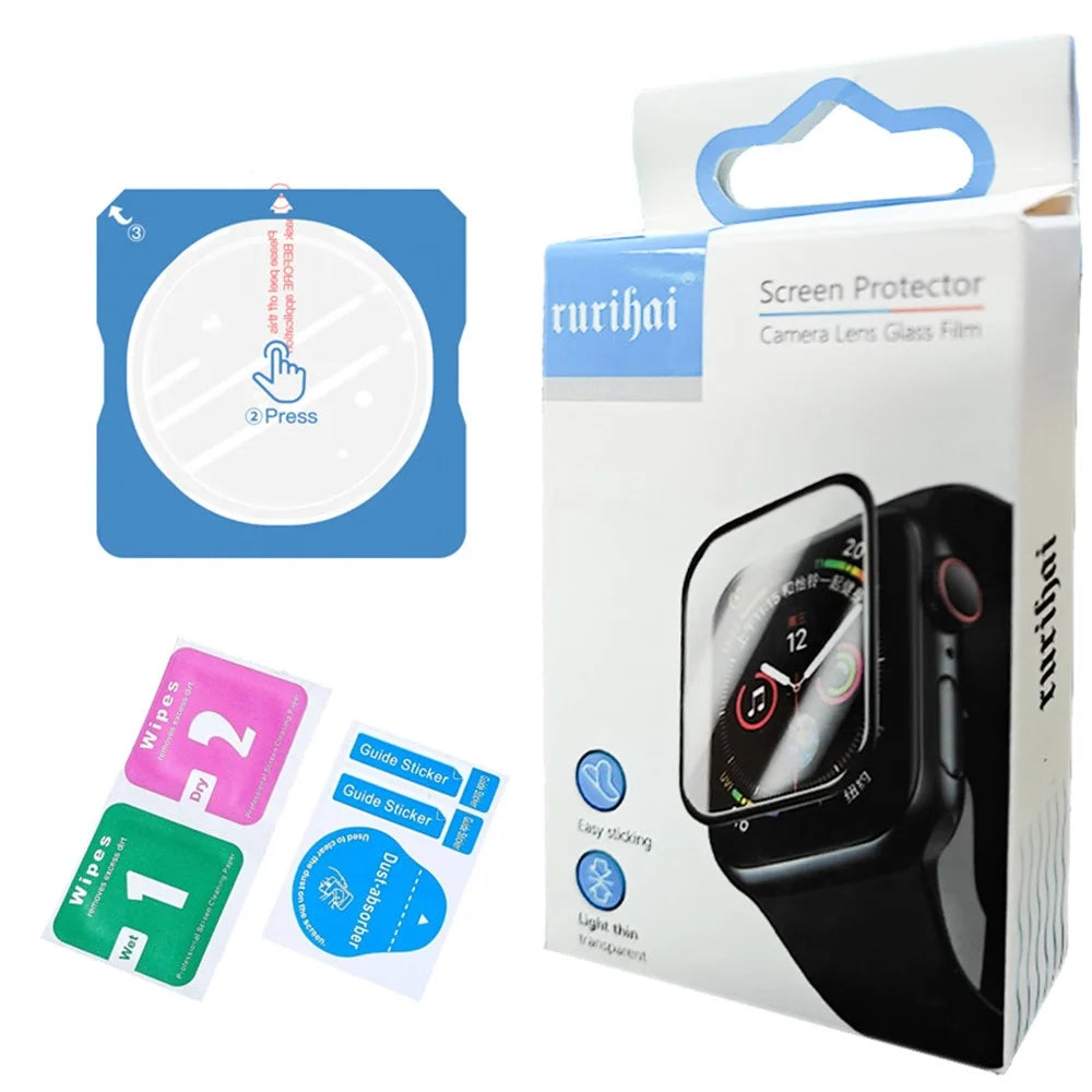 RURIHAI For Samsung Galaxy Watch7 44mm / Watch6 44mm Screen Protector AR Clear Watch Film with Alignment Tool - 4