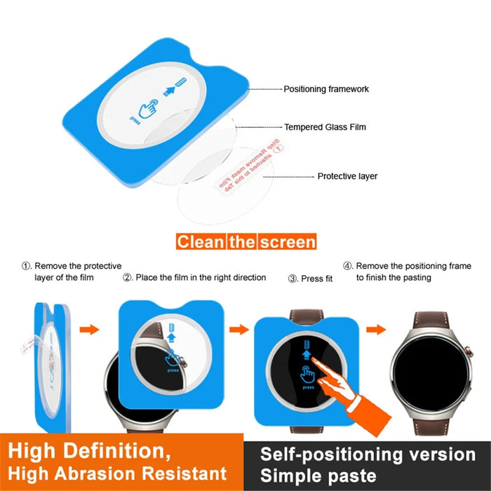 IMAK For vivo Watch 2 Tempered Glass Watch Screen Protector with Auto Alignment Tool - 4