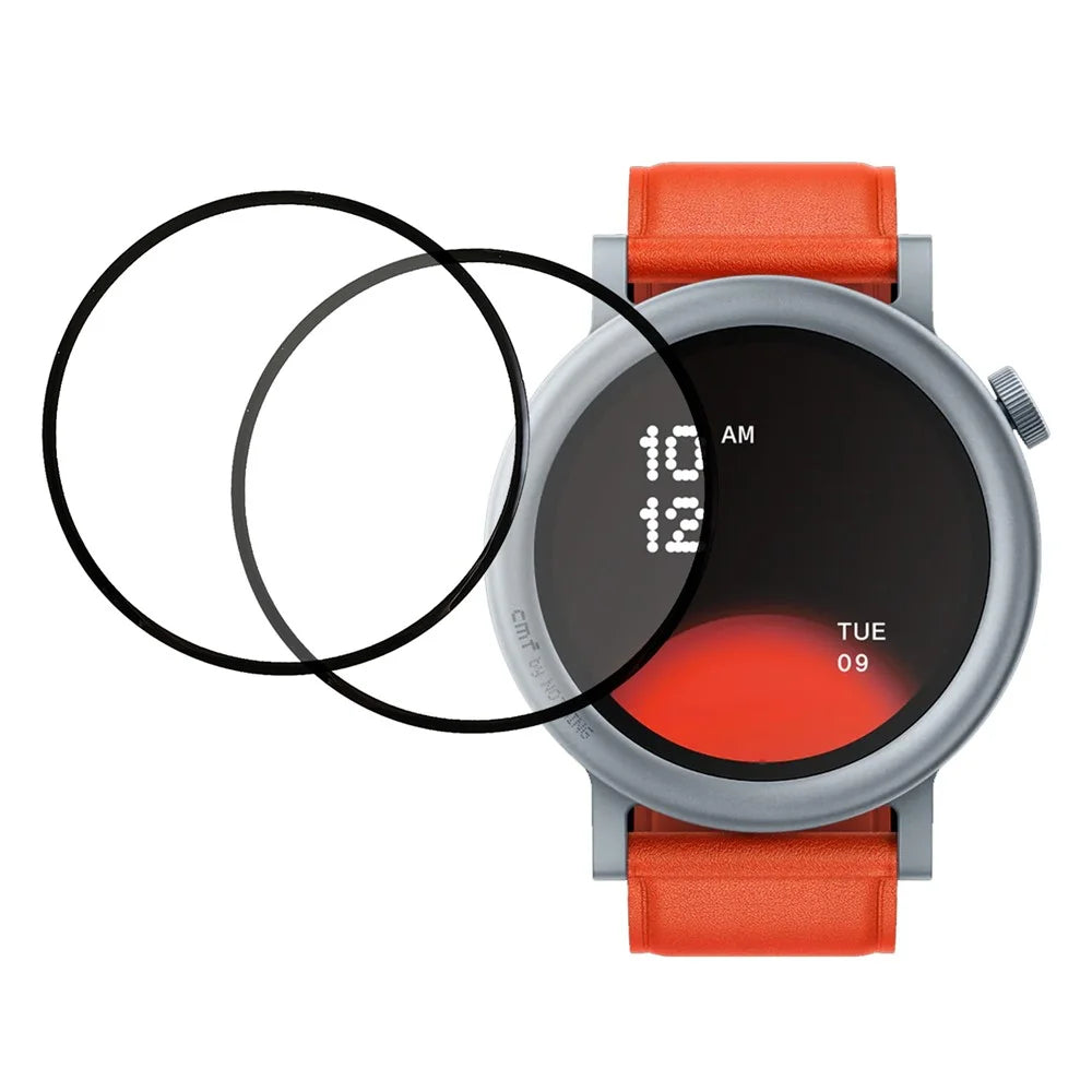 2Pcs / Pack For Nothing CMF Watch Pro 2 PMMA Clear Watch Screen Protector (Black Edge) - 1