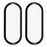 2Pcs / Pack For Xiaomi Smart Band 9 Watch Screen Protector Anti-Scratch PMMA Film (Black Edge) - 2