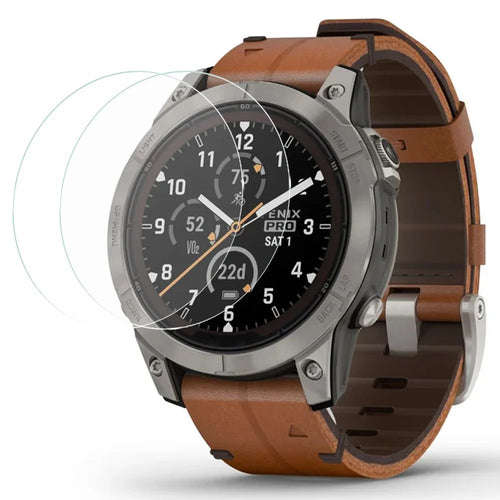 2Pcs For Garmin Fenix 7 Pro 47mm Tempered Glass Watch Screen Protector 2.5D Arc Edge - 1