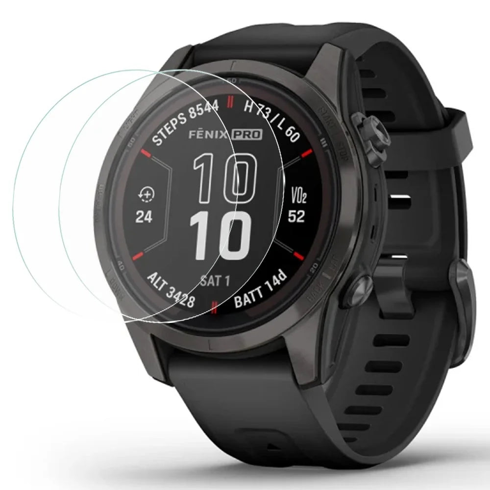 2Pcs For Garmin Fenix 7S Pro 42mm Watch Screen Protector Tempered Glass Film 2.5D Arc Edge - 1
