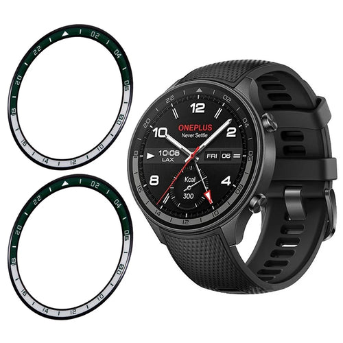 2Pcs / Pack For OnePlus Watch 2R Watch Screen Protector HD Clear PMMA Film (Black Edge) - Green - 1
