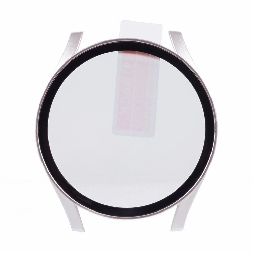For Samsung Galaxy Watch7 44mm Watch Case Hard PC Cover with Tempered Glass Screen Film - Starlight - 2