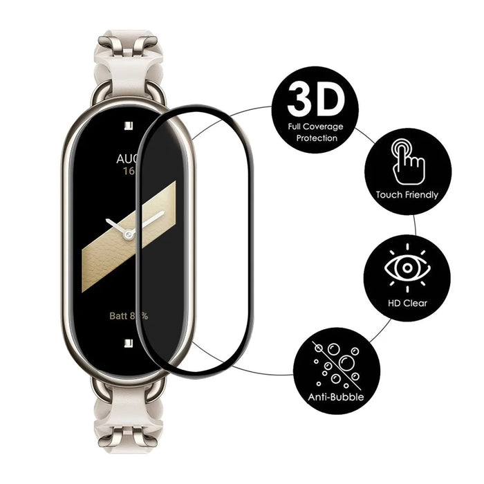ENKAY HAT PRINCE 10Pcs For Xiaomi Smart Band 9 Screen Protector 3D Curved PC+PMMA Watch Screen Film - 2