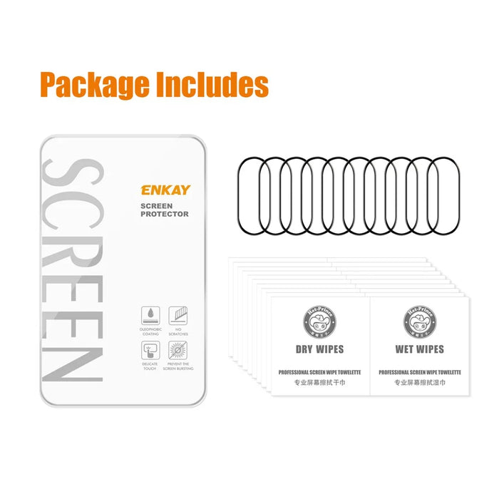 ENKAY HAT PRINCE 10Pcs For Xiaomi Smart Band 9 Screen Protector 3D Curved PC+PMMA Watch Screen Film - 7