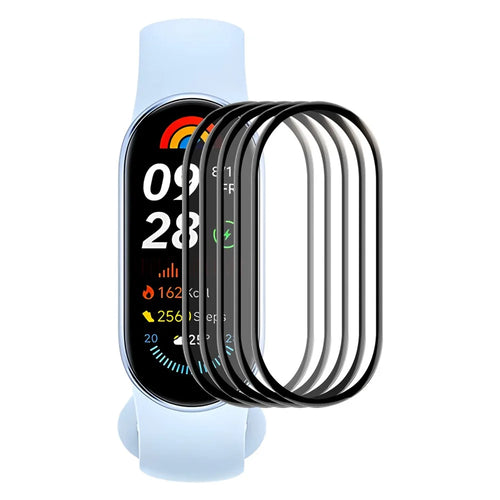 ENKAY HAT PRINCE 5Pcs For Xiaomi Smart Band 9 Screen Protector 3D Curved PC+PMMA Watch Screen Film - 1