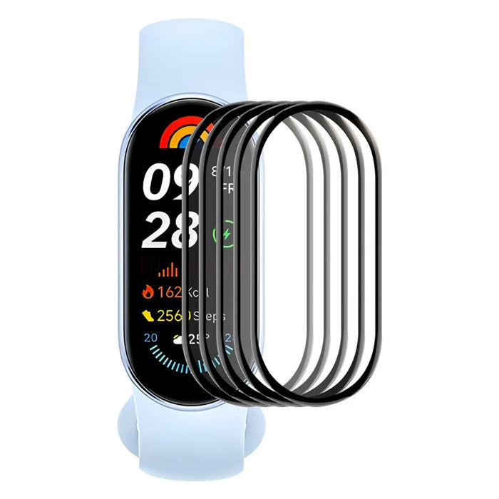 ENKAY HAT PRINCE 5Pcs For Xiaomi Smart Band 9 Screen Protector 3D Curved PC+PMMA Watch Screen Film - 1