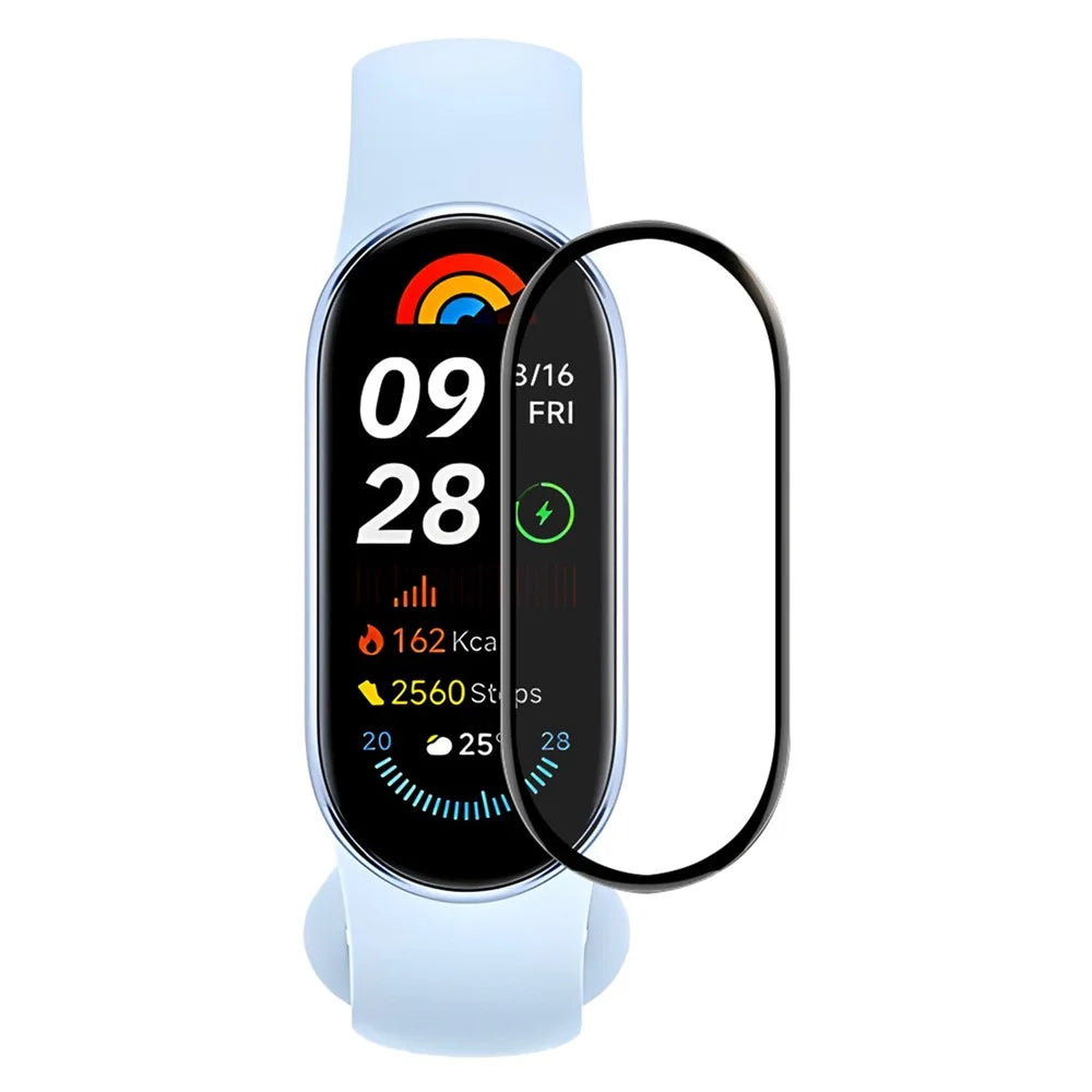 ENKAY HAT PRINCE For Xiaomi Smart Band 9 Screen Protector 3D Curved PC+PMMA Watch Screen Film - 1