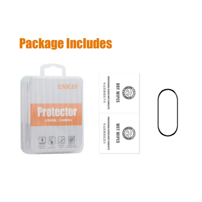ENKAY HAT PRINCE For Xiaomi Smart Band 9 Screen Protector 3D Curved PC+PMMA Watch Screen Film - 7