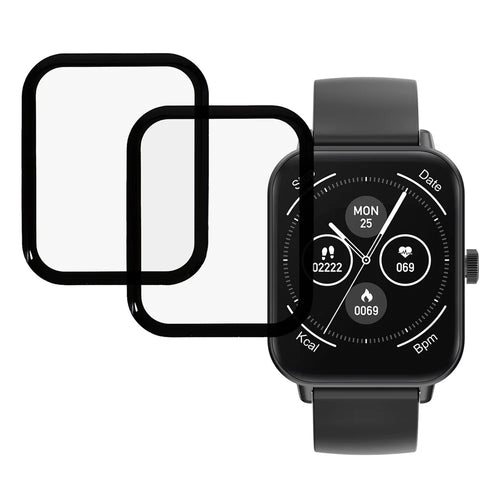 2Pcs / Pack For COLMI P81 Watch Screen Protector HD Clear PMMA Film (Black Edge) - Black - 1