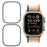 2Pcs  /  Pack For Apple Watch Ultra 2 49mm Watch Screen Protector HD Clear PMMA Film (Black Edge) - Black - 1