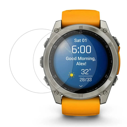 2Pcs For Garmin Fenix 8 47mm Watch Screen Protector Clear TPU Film - 1
