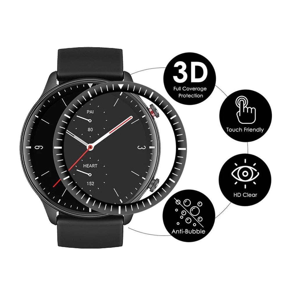 ENKAY 2Pcs/Pack 3D Curved Soft Scale PC Edge + PMMA Full Coverage HD Screen Protector for Amazfit GTR 2 - 2