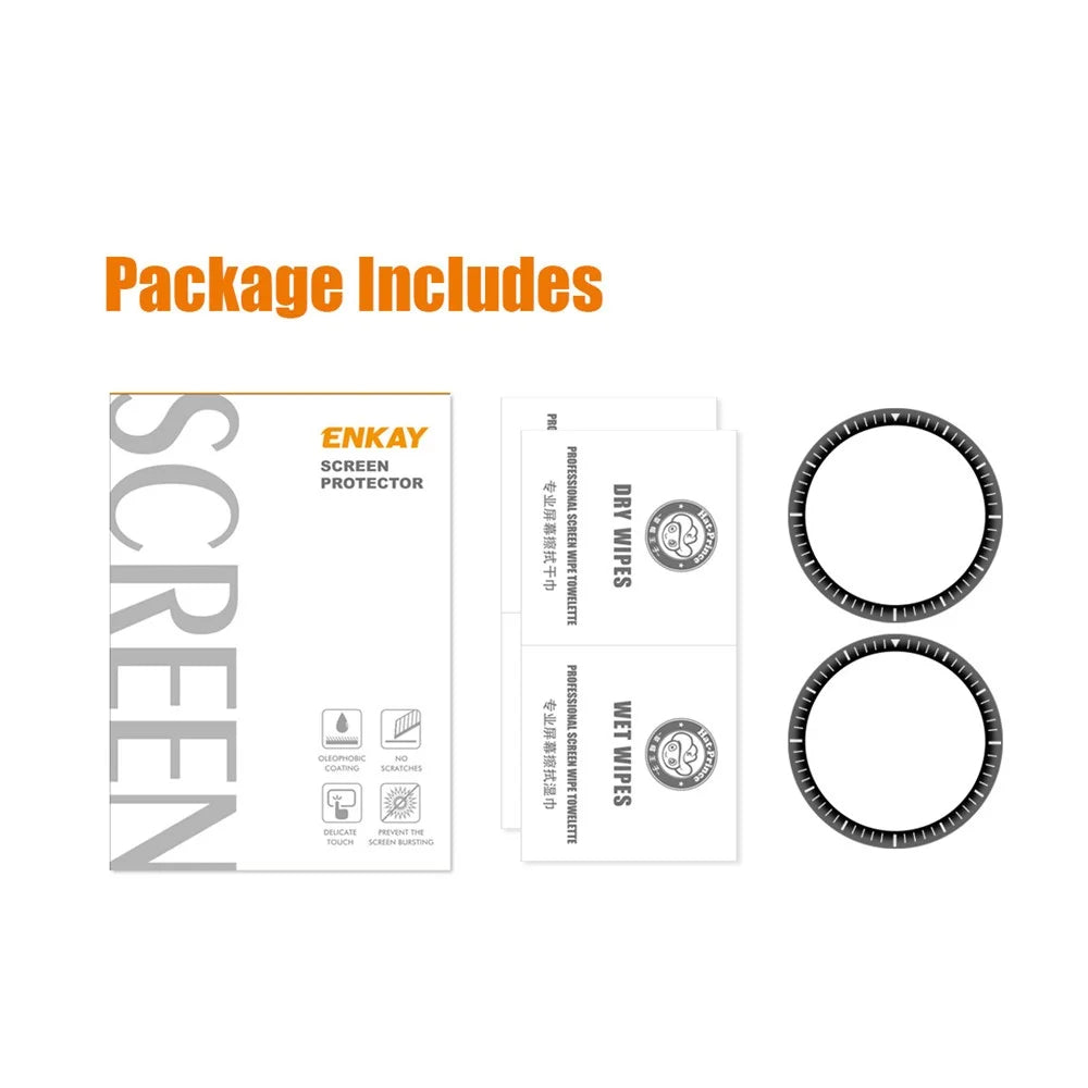ENKAY 2Pcs/Pack 3D Curved Soft Scale PC Edge + PMMA Full Coverage HD Screen Protector for Amazfit GTR 2 - 7