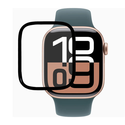 For Apple Watch Series 11 42mm / 10 42mm Full Screen Protector Black Edge Soft PMMA Smartwatch Screen Film - 1