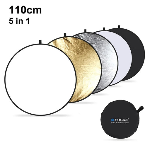 PULUZ 110cm 5 in 1 Photography Reflector Board Folding Photo Studio Reflector Disc - 1