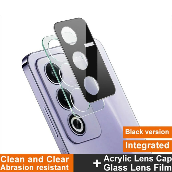 IMAK For Oppo A3 Pro (India) 5G Tempered Glass Lens Film+Acrylic Cap (Black Version) - 3