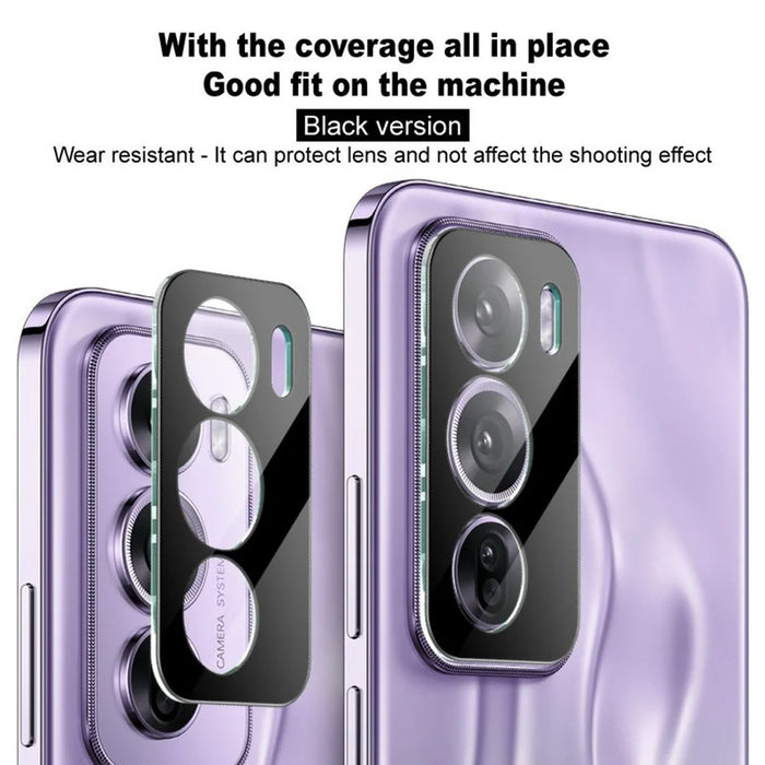 IMAK For Oppo A3 Pro (India) 5G Tempered Glass Lens Film+Acrylic Cap (Black Version) - 6